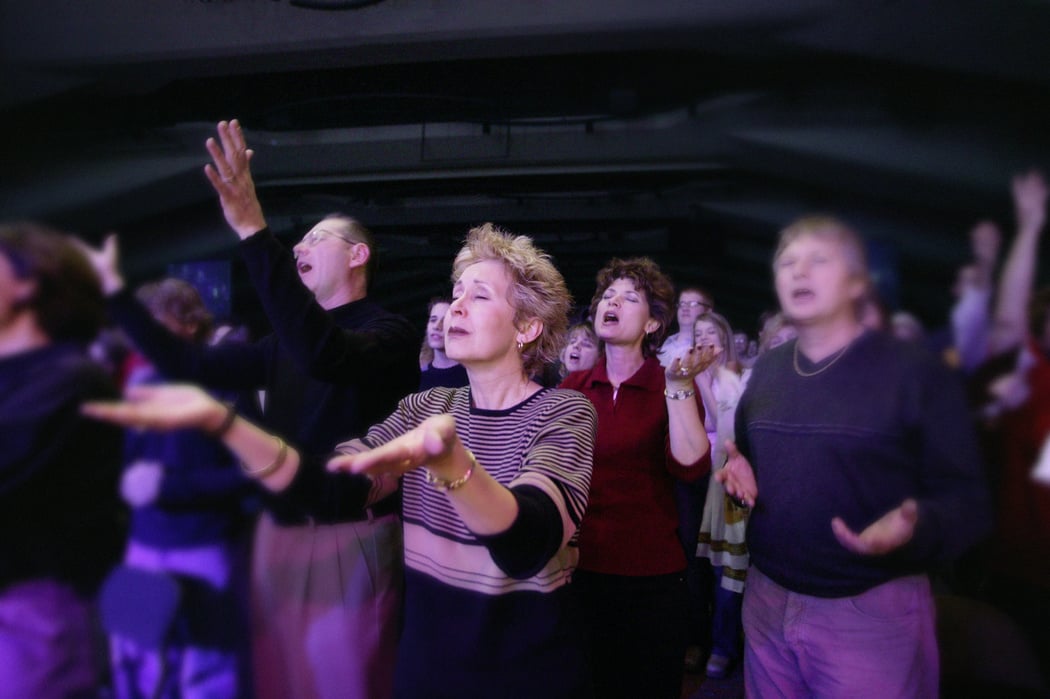 Group Of People Worshipping